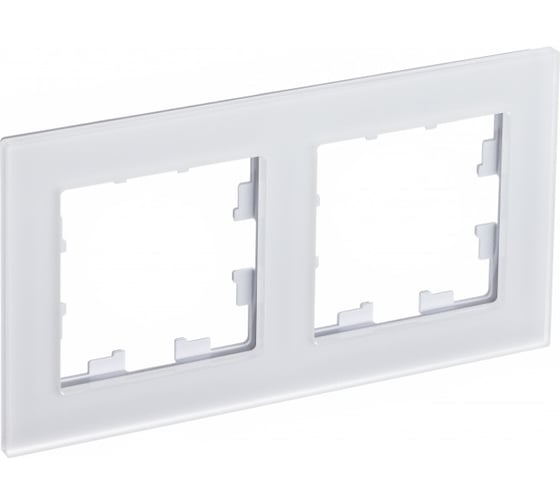 2-местная рамка Systeme Electric AtlasDesign Nature матовое стекло, белая SchE ATN330102