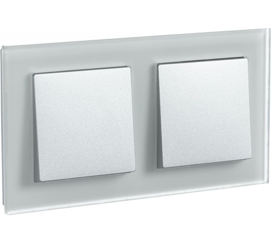 2-местная рамка Systeme Electric AtlasDesign Nature матовое стекло, белая SchE ATN330102