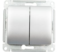 2-клавишный переключатель Systeme Electric Glossa Алюминий сх.6, 10АХ GSL000365 16794733