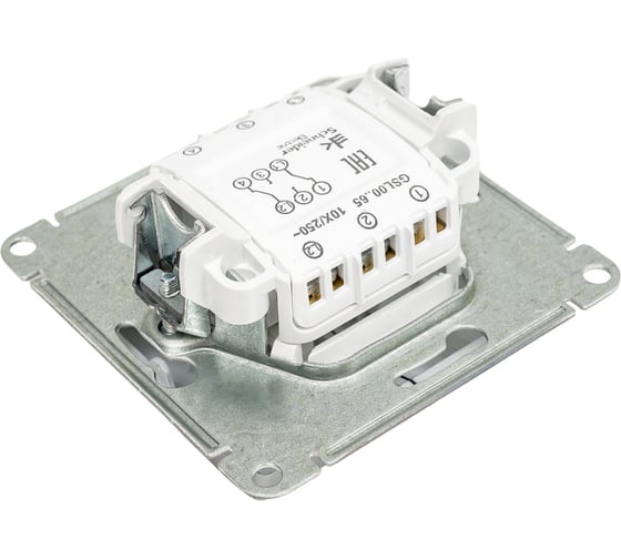 2-клавишный переключатель Systeme Electric Glossa Алюминий сх.6, 10АХ GSL000365