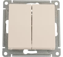 2-клавишный переключатель Systeme Electric AtlasDesign Бежевый сх.6, 10АХ ATN000265