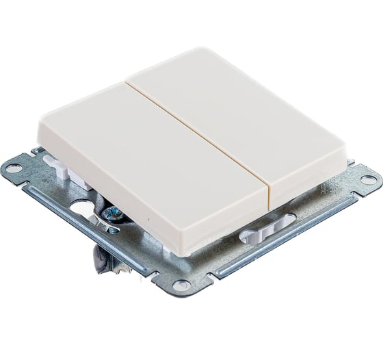 2-клавишный переключатель Systeme Electric AtlasDesign Бежевый сх.6, 10АХ ATN000265