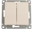 2-клавишный переключатель Systeme Electric AtlasDesign Бежевый сх.6, 10АХ ATN000265 1