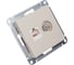 Розетка 2-ая ТВ + компьютерная RJ45 Systeme Electric (Schneider Electric) Atlasdesign бежевый кат. 5Е ATN000289 2