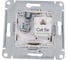 Розетка 2-ая ТВ + компьютерная RJ45 Systeme Electric (Schneider Electric) Atlasdesign бежевый кат. 5Е ATN000289 3