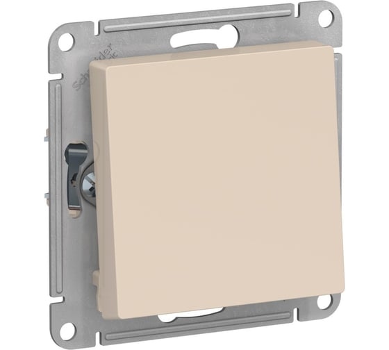 1-клавишный переключатель Systeme Electric AtlasDesign Бежевый сх.6, 10АХ ATN000261