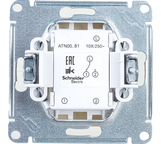 1-клавишный переключатель Systeme Electric AtlasDesign Бежевый сх.6, 10АХ ATN000261