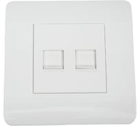 Розетка компьютерная 2-м CHINT NEW3-E RJ45 белый 431553