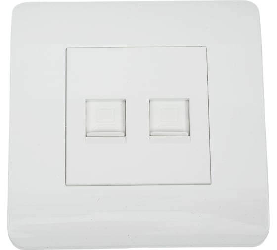 Розетка компьютерная 2-м CHINT NEW3-E RJ45 белый 431553 1