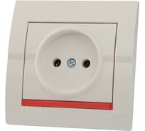 Розетка Lezard DERIY без заземления ПБТ белый 702-0202-121