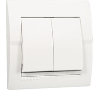 Выключатель Lezard DERIY х2 ПБТ белый 702-0202-101