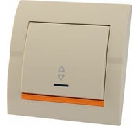 Проходной выключатель Lezard DERIY с подсветкой ПБТ крем 702-0303-114