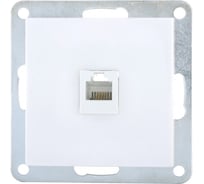 Розетка телефонная LK Studio RJ-12 с накладкой (белый) LK 80 845504-1