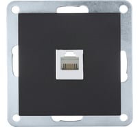 Розетка телефонная LK Studio RJ-12 с накладкой (черный бархат) LK 80 845508-1
