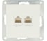 Розетка компьютерная LK Studio двойная 2хRJ-45 категория 5е с накладкой (белый) LK80 846204-1 2