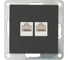 Розетка компьютерная LK Studio двойная 2хRJ-45 категория 5е с накладкой (черный бархат) LK80 846208-1 1