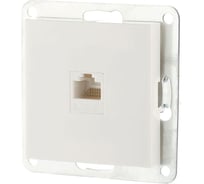 Розетка компьютерная LK Studio RJ-45 категория 5е с накладкой (белый) LK80 846104-1