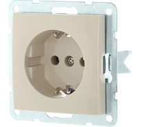 Розетка LK Studio с заземлением, без шторок (бежевый) LK60 863101-1