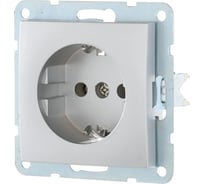 Розетка LK Studio с заземлением, без шторок (серебристый металлик) LK60 863103-1