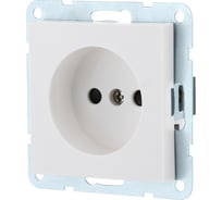 Розетка LK Studio LK80 без заземляющего контакта, со шторками, белый 843304-1