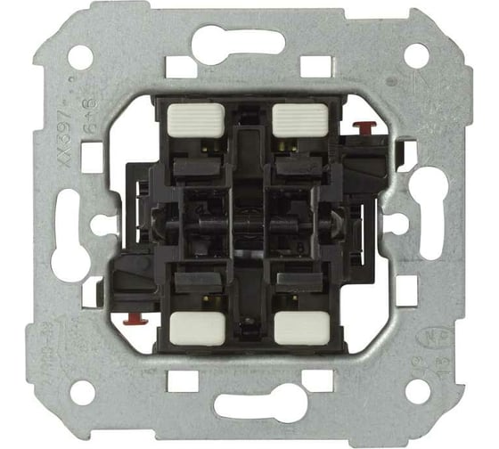 Двухклавишный проходной выключатель Simon 10А, 250В, S82, S82N, S88, S82 Detail 75397-39 1