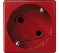 Розетка с заземлением Simon, 2P+E, модуль К45, 16А, 250В, красный KS11-6