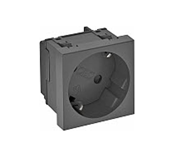 Розетка OBO Bettermann 2К+3, под углом 33, шторки, 16А, 250В, 45x45 мм - 1 модуль Modul45, черная (актуальный аналог = 6120081) 6120080