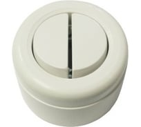 Двухклавишный выключатель Interior Electric пластиковый ABS белый ВП003.2