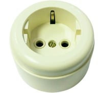 Розетка Interior Electric пластиковая ABS слоновая кость РП001