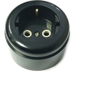 Розетка Interior Electric пластиковая ABS черная РП004