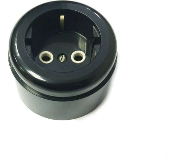 Розетка Interior Electric пластиковая ABS черная РП004 1
