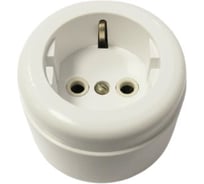 Розетка Interior Electric пластиковая ABS белая РП003