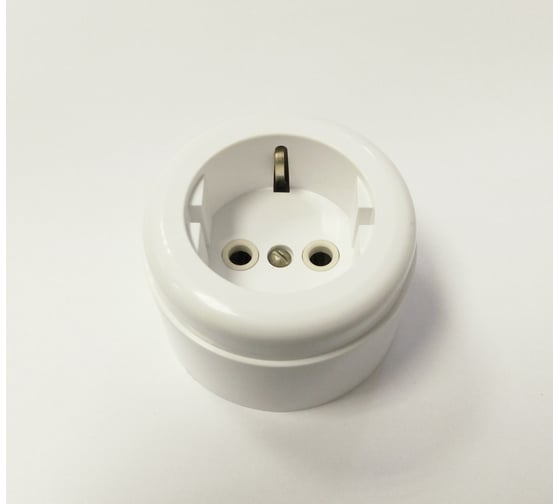 Розетка Interior Electric пластиковая ABS белая РП003