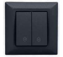 Выключатель Рим Графит двуклавишный реверсивный Metronex Electric FVK010203GRA