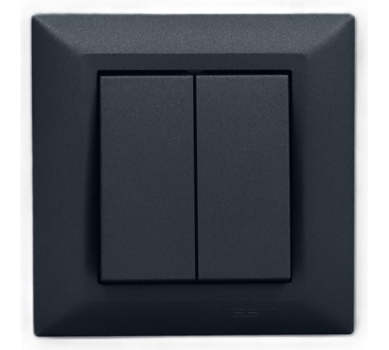 Выключатель Vesta Electric Roma GRAFIT двухклавишный FVK010202GRA 1