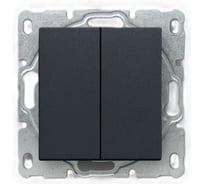 Выключатель Vesta Electric Roma GRAFIT двухклавишный без рамки FVK010125GRA