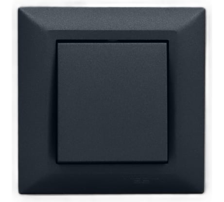 Выключатель Рим Графит одноклавишный Metronex Electric FVK010102GRA