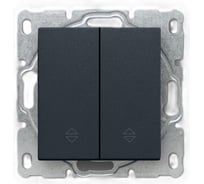 Выключатель Vesta Electric Roma GRAFIT двухклавишный реверсивный без рамки FVK010117GRA