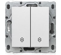 Выключатель Vesta Electric Roma двухклавишный реверсивный без рамки FVK000203BEL
