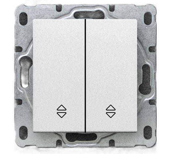 Выключатель Vesta Electric Roma двухклавишный реверсивный без рамки FVK000203BEL 1