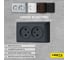 Розетка Metronex Electric Mega Grafit двойная без заземления FRZ00030201GRA 3