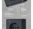 Розетка Metronex Electric Mega Grafit одинарная с заземлением FRZ00030102GRA 3