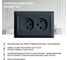 Розетка Metronex Electric Roma Grafit двойная без заземления FRZ00010112GRA 3
