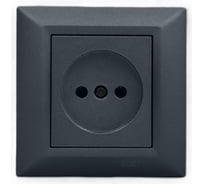 Розетка Vesta Electric Roma GRAFIT одинарная без заземления FRZ00010214GRA