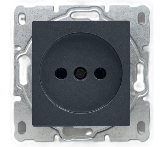 Розетка Vesta Electric Roma GRAFIT одинарная без заземления без рамки FRZ00010109GRA 1