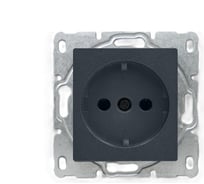 Розетка Metronex Electric Roma Grafit одинарная с заземлением без рамки FRZ00020106GRA