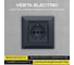 Розетка Metronex Electric Roma Grafit одинарная с заземлением с крышкой FRZ00010103GRA 3
