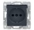 Розетка Metronex Electric Roma Grafit одинарная с заземлением с крышкой без рамки FRZ00010110GRA 1