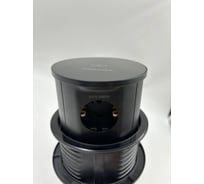 Встраиваемая выдвижная розетка Inrior на 3 EURO с беспроводной зарядкой и USB MAC-01-20