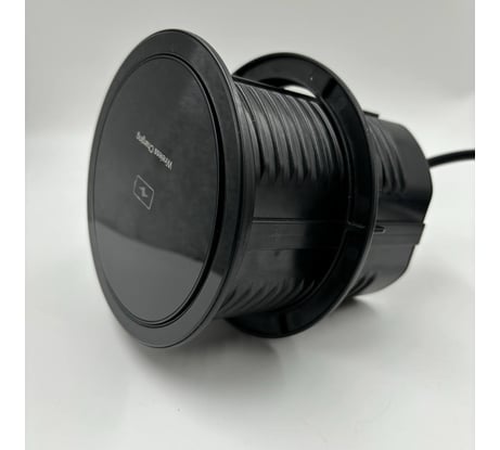 Встраиваемая выдвижная розетка Inrior на 3 EURO с беспроводной зарядкой и USB MAC-01-20